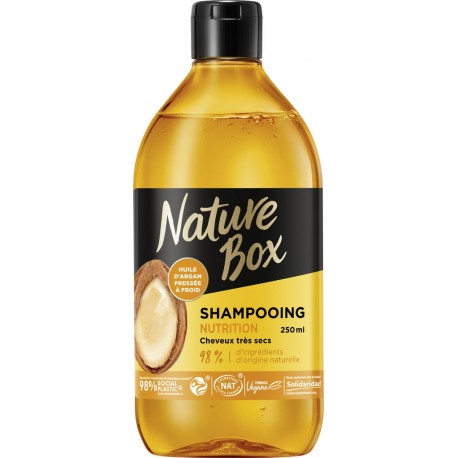 Nature Box Shampoing nutrition cheveux sec argan 385ml