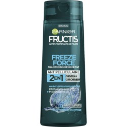 Garnier Shampooing antipelliculaire 2en1 Freeze force effet menthe poivrée, pour tous types de cheveux