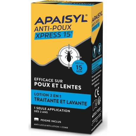 Apaisyl Traitement Anti-poux Xpress 15min