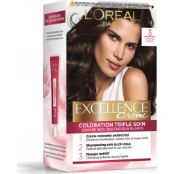 L'Oréal Paris Excellence Creme Coloration permanente 3 châtain foncé