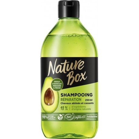 Nature Box Shampoing réparation cheveux abimés et cassants avocat