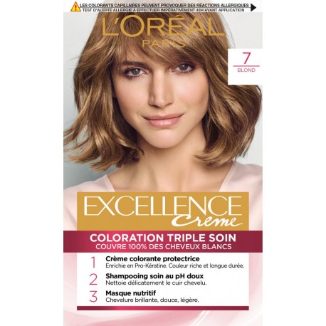 L Oreal Paris Excellence Creme Coloration permanente 7 blond L'OREAL PARIS EXCELLENCE CREME