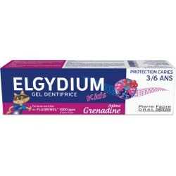 Elgydium Dentifrice enfant 3/6 ans grenadine