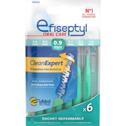 Efiseptyl Brossette interdentaire clean expert 0.9mm boîte 6