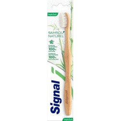 Signal Brosse à dents Manche Bambou 100% Naturel Souple brosse à dents