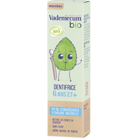 Vademecum Dentifrice 6ans et + menthe Bio tube 50ml