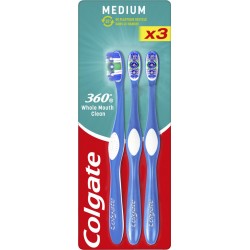 Colgate Brosse à dents médium x3