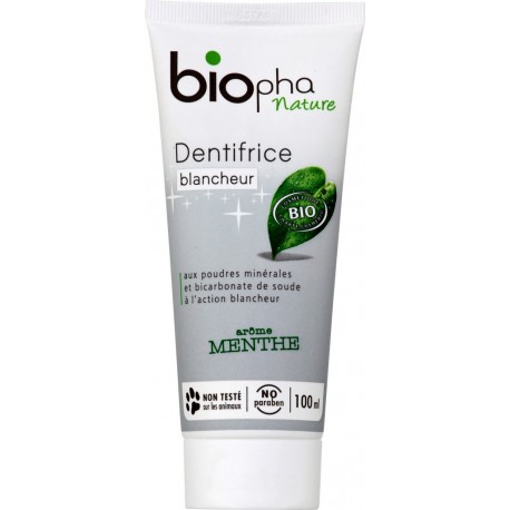 Biopha Nature Dentifrice blancheur menthe Bio