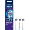 Oral B Brosse à dents Lot de 3 brossettes 3D Clean Maximiser - Blanc