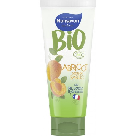 Monsavon Gel douche bio abricot & pointe de basilic