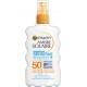 Ambre Solaire Garnier Spray solaire sensitive expert SPF50+ peau claire, sensible et intolérante au soleil