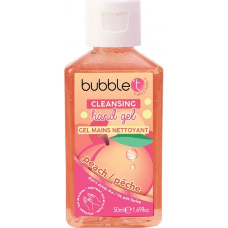 Bubble T Gel nettoyant mains pêche 50ml