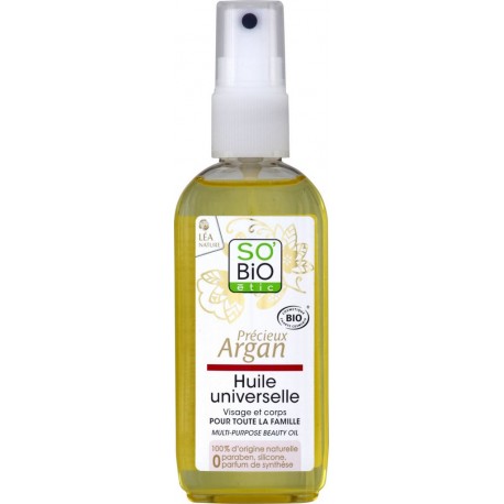 Lea Nature Huile visage et corps Universelle Précieux Argan So'Bio flacon 100ml