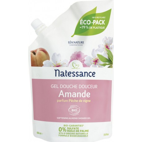 Lea Nature Gel douche recharge natessance amande pêche 650ml