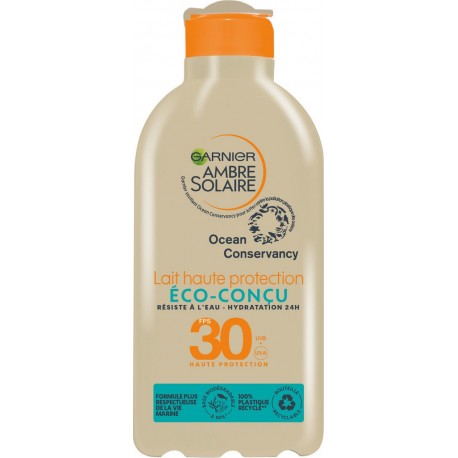 Spf 30 Ambre Solaire Garnier Lait solaire éco conçu SPF 30+ AMBRE SOLAIRE GARNIER