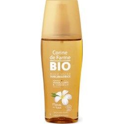 Corine de Farme Huile sèche solaire à la fleur de Tiaré Bio 150ml