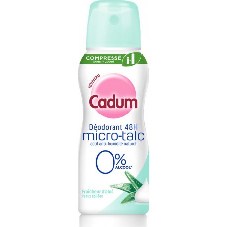 Cadum  Déodorant compressé 48h micro-talc Fraicheur d'Aloé 100ml