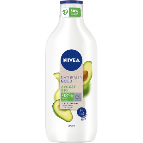 Nivea Lait corps naturally good hydratant avocat Bio