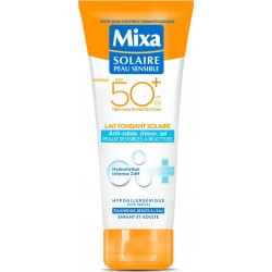 MIXA Lait fondant solaire SPF 50+ peau sensible à réactive