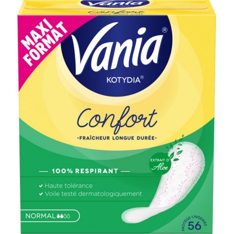 Vania Serviette confort aloe MAXI FORMAT x56 paquet 56 serviettes