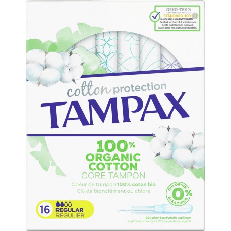 Tampax Tampon cotton regulier Bio x16