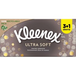 Kleenex Mouchoirs boîte Ultra Soft 3 boîtes 72 mouchoirs + 1 boîte gratuite