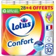 Lotus Papier toilette Confort blanc x32 paquet 28 rouleaux + 4 offerts