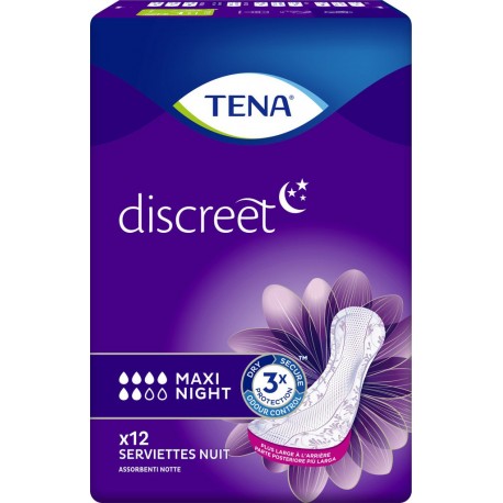 TENA Serviettes hygiéniques Maxi Night paquet 12