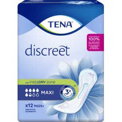TENA Serviettes hygiéniques DISCREET Maxi x12 paquet 12