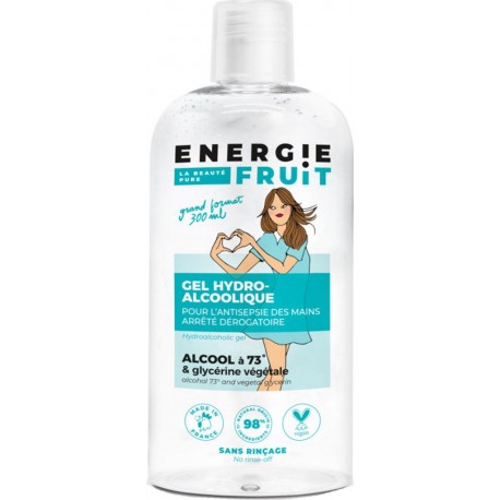 Energie Fruit Gel désinfectant mains flacon 300ml