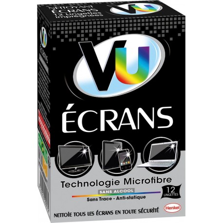 VU Nettoyant optique pour écrans boîte 12 lingettes boîte 12 lingettes