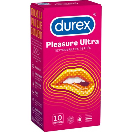 Durex Préservatifs Pleasure Ultra Texture Ultra Perlée x10 boîte 10