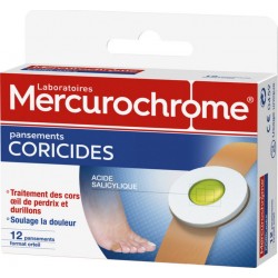 Mercurochrome Pansements Coricides x12 boîte 12