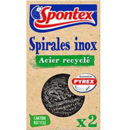 SPONTEX SPIRALES ACIER RECY.X2