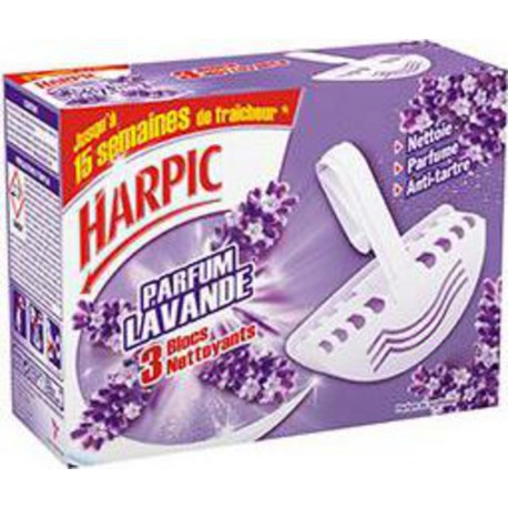 HARPIC BLOC NETT.LAVANDE 3X38G