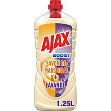 Ajax Boost Nettoyant multi-surfaces savon de Marseille lavande 1,25L