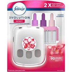 Febreze 3volution kit de démarrage désodorisant électrique orchidée scintillante 20 ml La boîte d'1 diffuseur