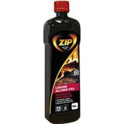 Zip liquide allume-feu - Concentré sans odeur la bouteille de 750ml