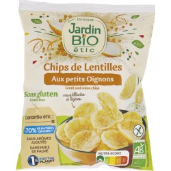 Jardin Bio Chips de lentilles aux oignons sans gluten