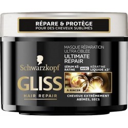 Schwarzkopf Gliss Hair Repair Masque Réparation Ultra Ciblée Ultimate Repair 200ml (lot de 3)