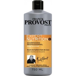 Franck Provost Shampooing Professionnel Expert Nutrition+ au Beurre de Karité & Huile de Coco 750ml (lot de 3)