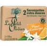 Le Petit Olivier Savonnettes Extra Douces (par 2x100g) Parfum Fleur d’Oranger (lot de 6 soit 12 savonnettes)