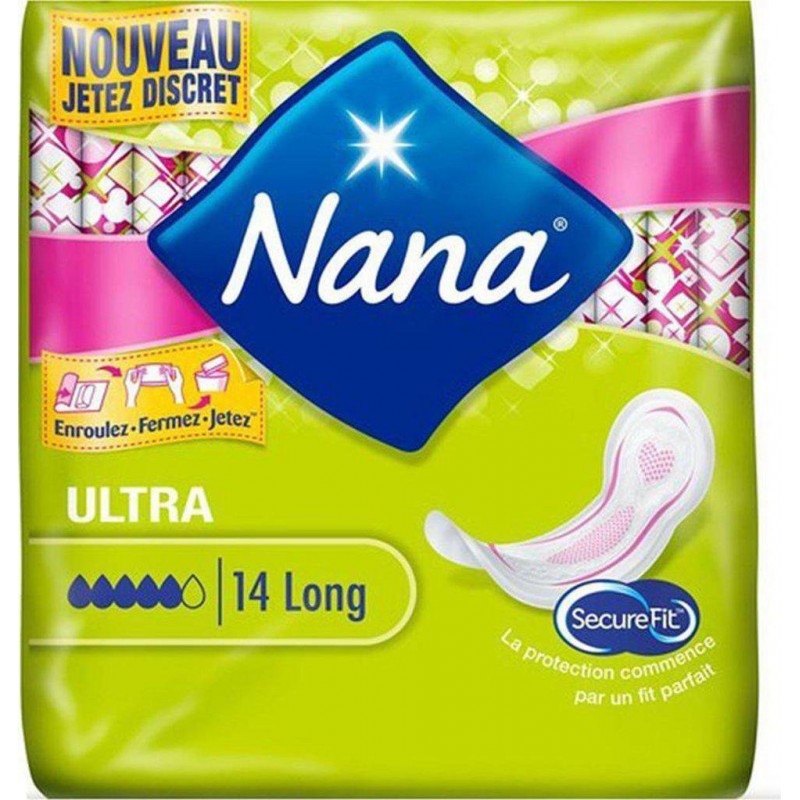 Nana Serviettes Hygiéniques Ultra Long x14 (lot de 4