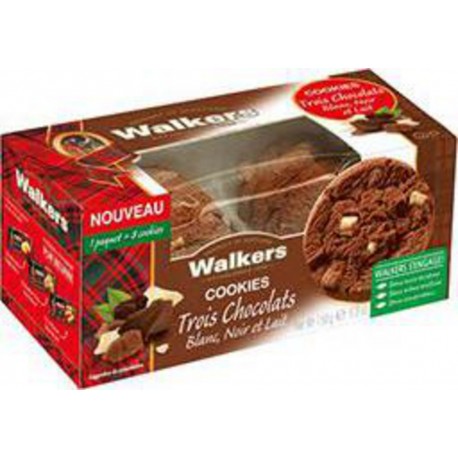 WALKERS COOCKIES 3CHOCO 150G