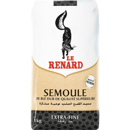 Le Renard Semoule de Blé extra-fine 1Kg (lot de 5)