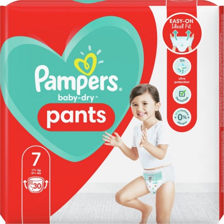 Pampers Baby-Dry Couches-culottes taille 7 pour 17Kg+ 30 Culottes