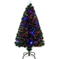 Sapin de Noël artificiel lumineux LED multicolore 130 branches 120cm