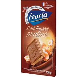 IVORIA TABLET.LAIT PRALINE150G CHOCOLATS TABLETTE TABLETTES FOURREES