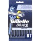 Iii X8 Gillette Rasoirs jetable Blue