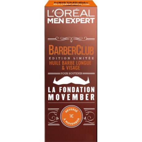 L Oreal Paris Huile barbe longue et visage BarberClub L'OREAL PARIS